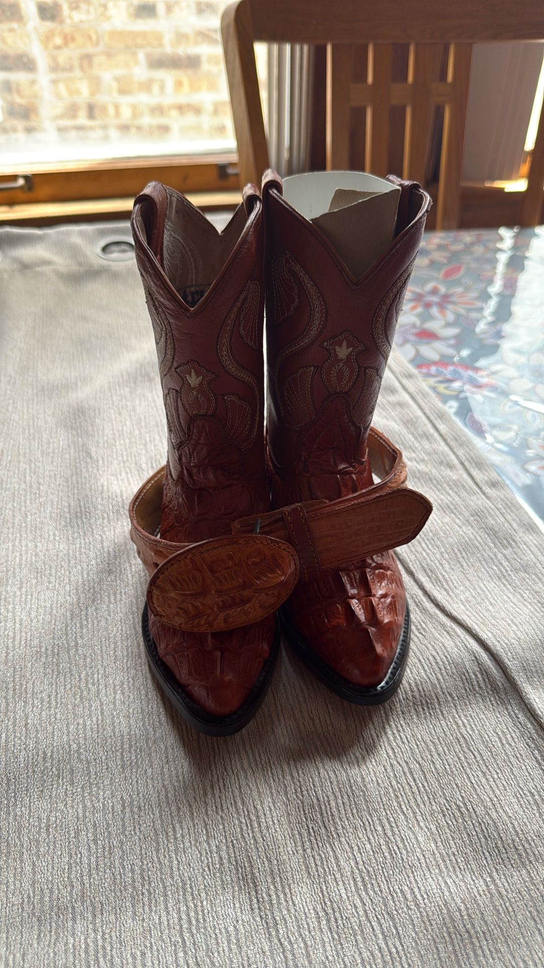 Boots And Belt Real Leather