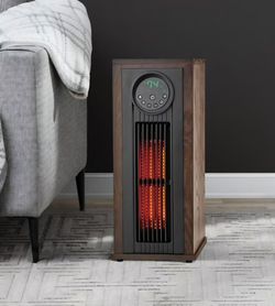 Infrared Tower Space Heater with Wood