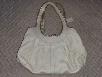 Coach White Leather Hobo Handbag