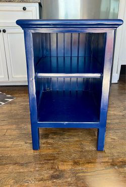 Navy Blue Nightstand End Table w/ shelf