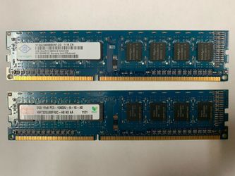 4 GB (2×2 GB) DDR 3–1333 PC3–10600U 1Rx8 Non-ECC Desktop RAM – Hynix + Nanya – Tested Working