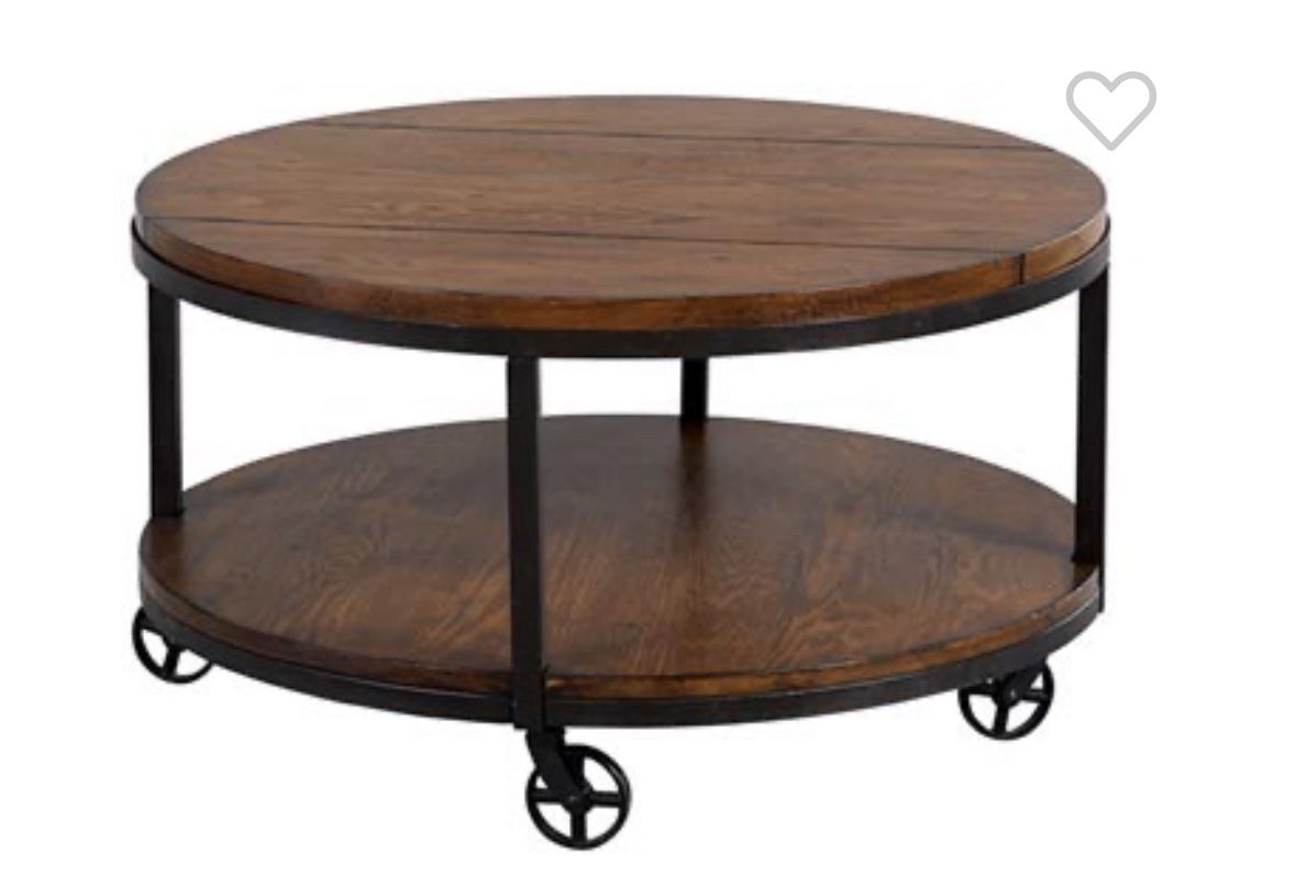Round Brown Coffee Table