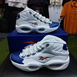 Reebok Question Allen Iverson Blue Toe Size 9 Men's Shoes