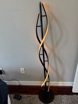 Spiral Floor lamp, Suitable for Living Rooms, bedrooms, Dining Rooms, Studies and Offices (Black)