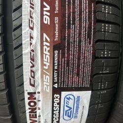 215/45R17 All season Tires$$400