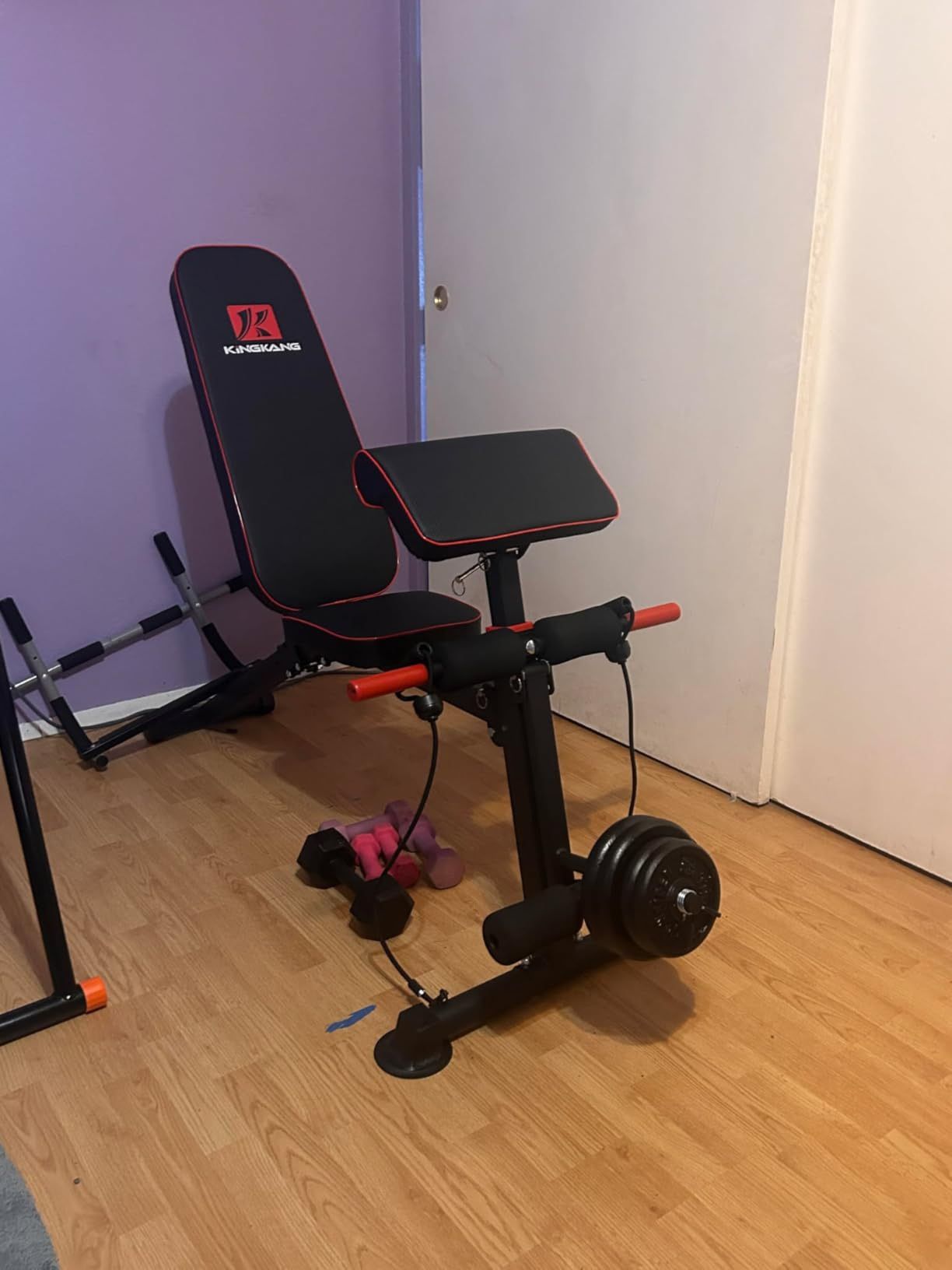 Adjustable Weight Bench – Foldable Workout Bench for Home Gym, 7 Positions, Like New