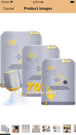 15-Pack Vacuum Bags for Travel with Wireless Rechargeable Pump, Carry-on Size Compression Packing Bags for Luggage & Suitcase, Space Saver for Clothes