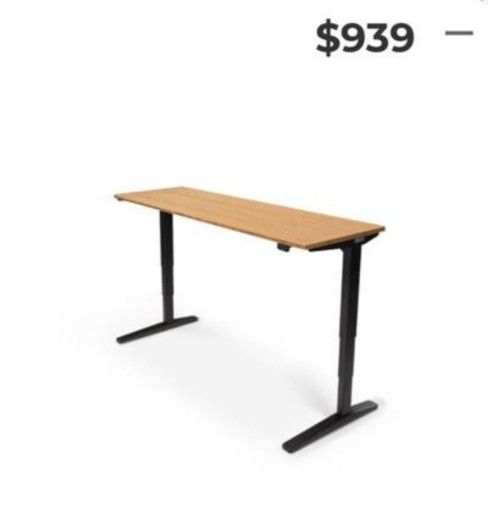 Uplift Motorized Desk 1" Bamboo 72" x 24" Moving Desk