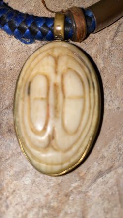 Egyptian stone/bone scarab necklace