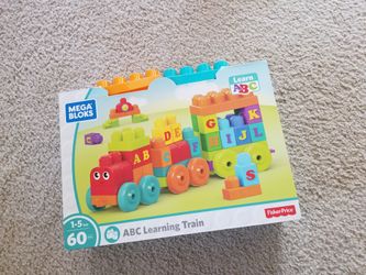 Mega Bloks First Builders ABC Learning Train with Big Building Blocks, Building Toys for Toddlers (60 Pieces) Brand new in the box
