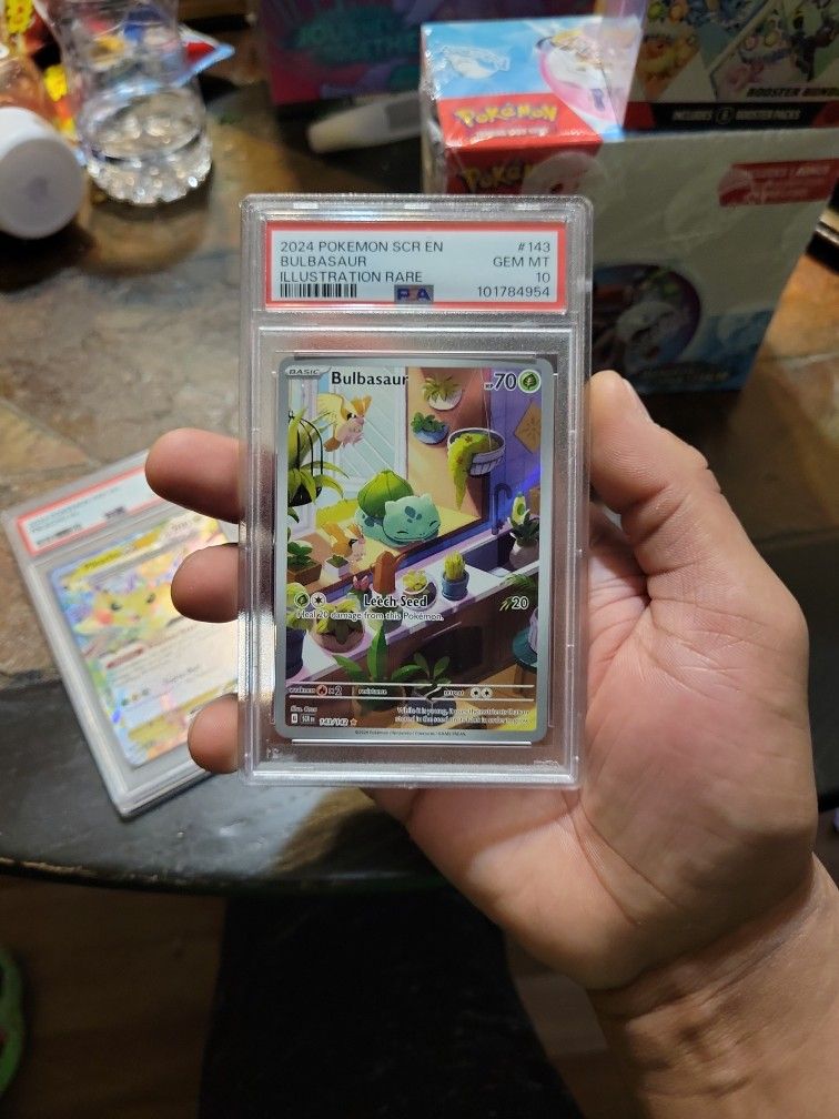 2024 POKEMON SCR EN BULBASAUR ILLUSTRATION RARE GEM MT 10