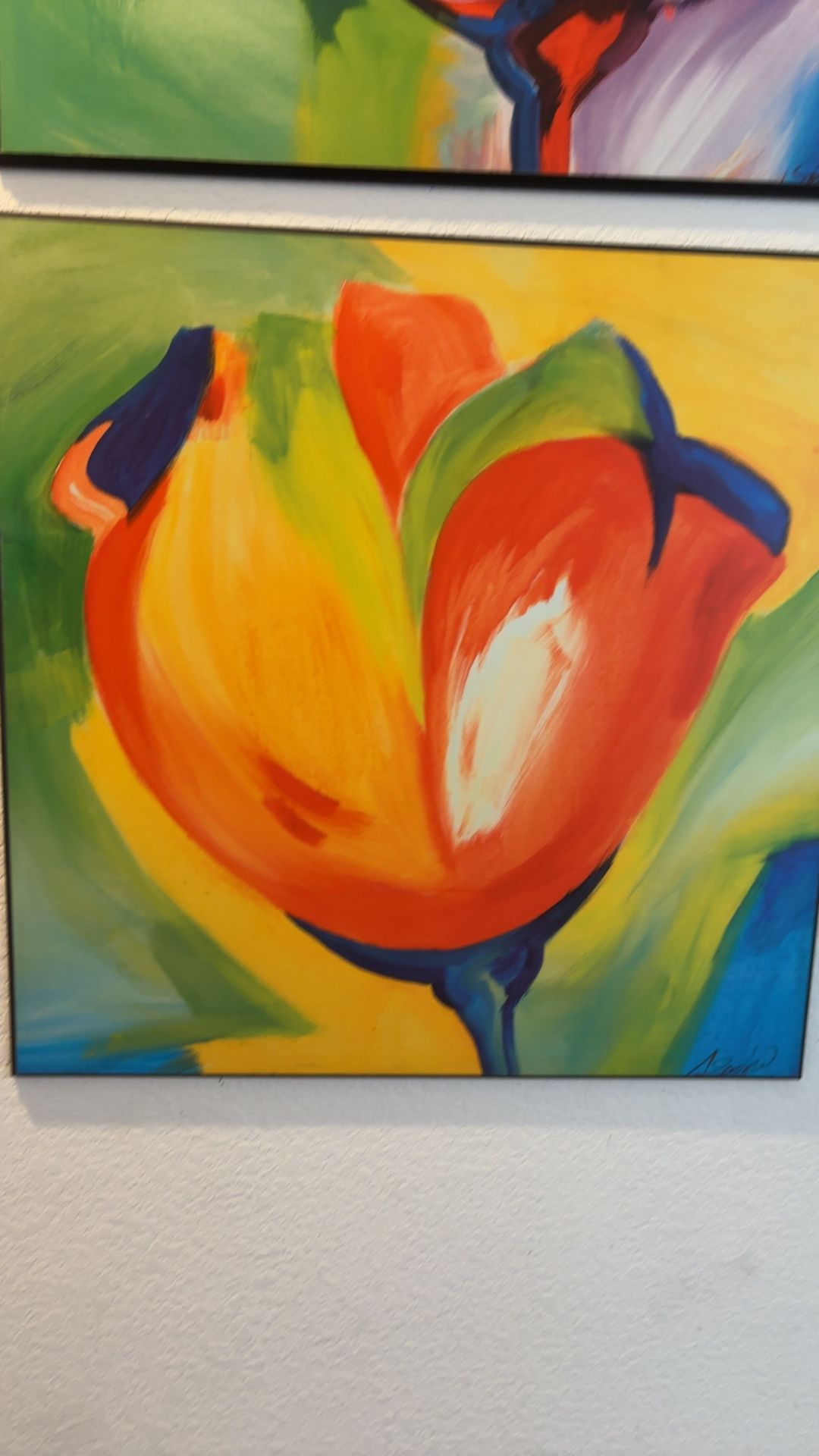 Colorful Flower Painting Set (27x27 Inch)