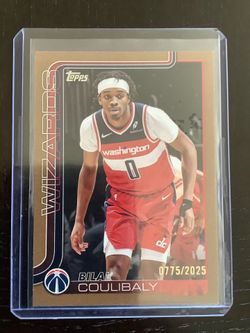 2025 Topps basketball #95 Bilal Coulibaly gold foil /2025