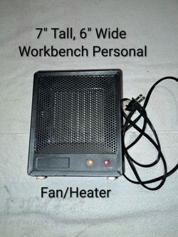 7" Tall, 6" Wide Workbench Personal Fan/Heater In Excellent Condition (Works Great)