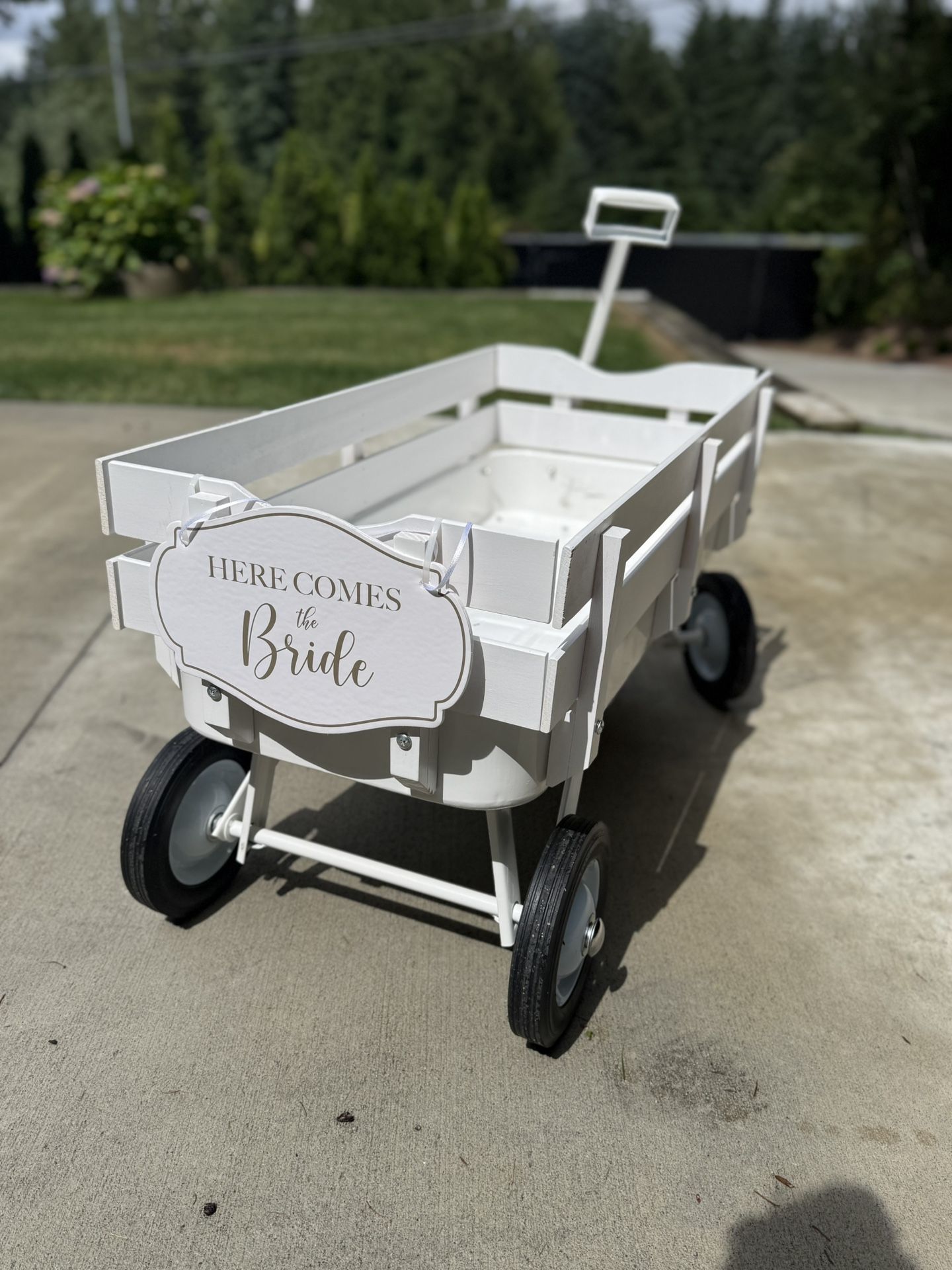 Wedding Wagon Flower Girl Bride 