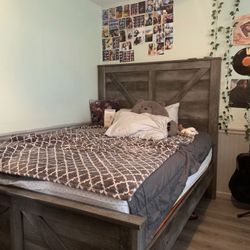 Dresser and queen bed comes with the Box spring Mattress not included