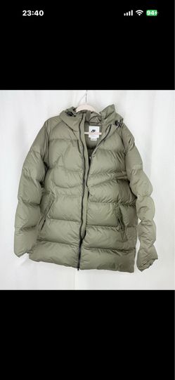 Nike Mens XL Down Fill Loose Parka Water Repellent Puffer Coat Swoosh