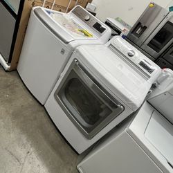 LG NEW TOP LOAD WASHER AND ELECTRIC ⚡️ DRYER WITH EASY LOAD DOOR / WI-FI ENABLED 