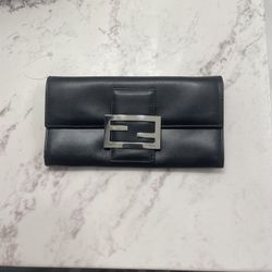 Authentic Fendi Black Leather Wallet