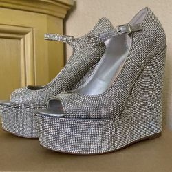 Steve Madden Macie Rhinestone Mary Jane Wedge