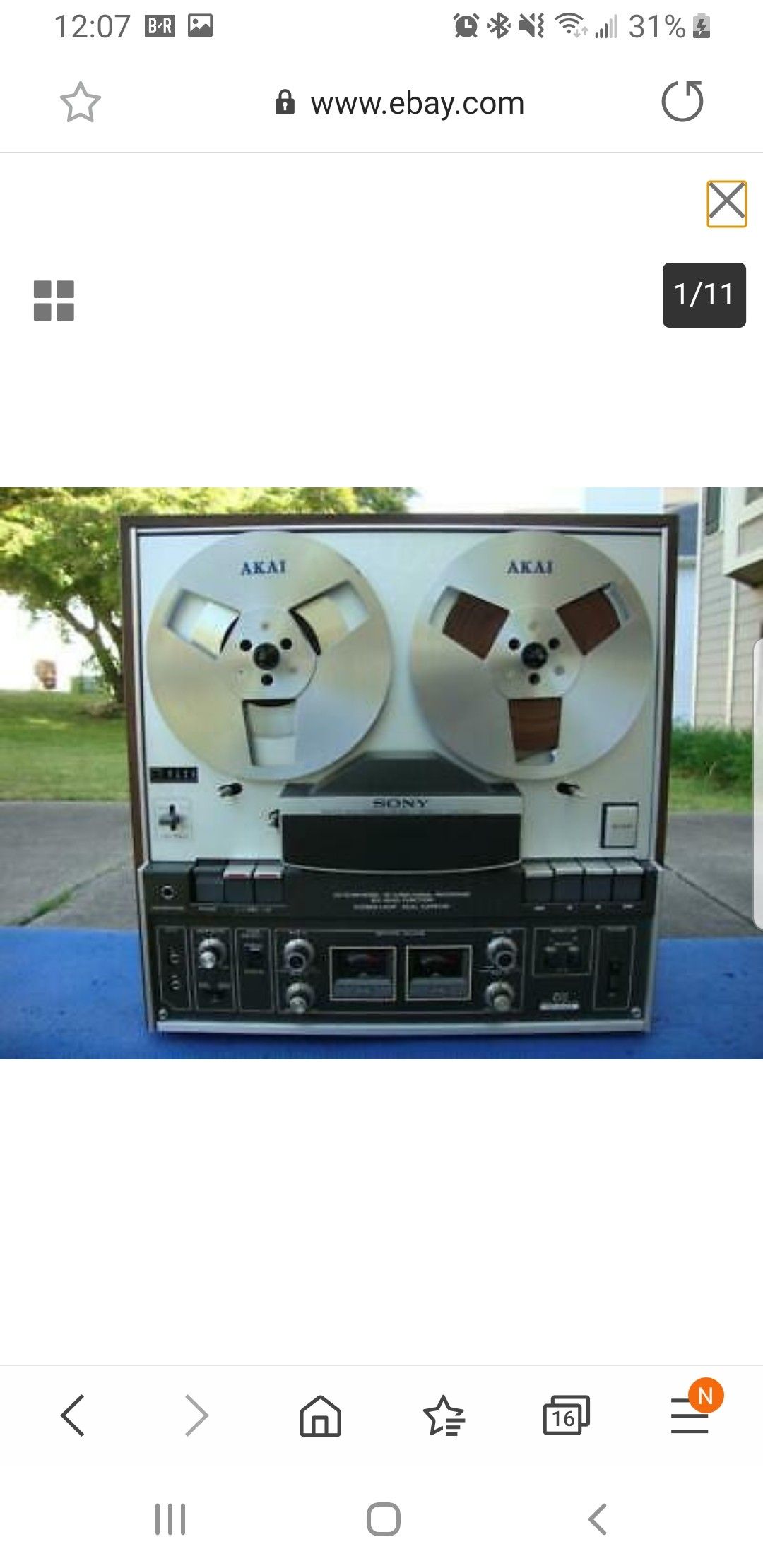 Vintage Sony TC-440 reel to reel Recorder