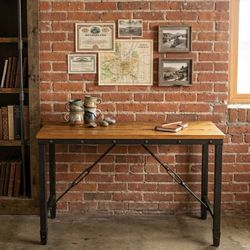 Rustic/Industrial style wood table/vanity/writing desk