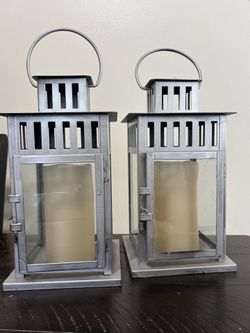 Silver Lanterns x2