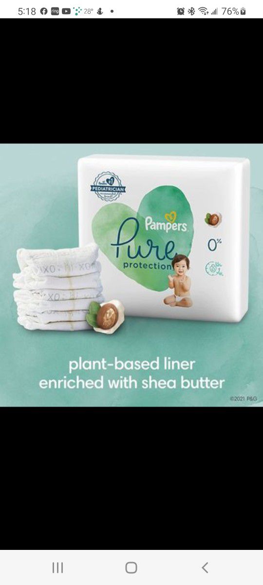 Pampers Pure Protection Newborn Diapers Size 1 132 Count
