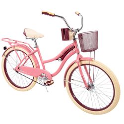 24” Girls Beach Cruiser Bike Bicycle Pink, New In The Box