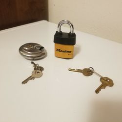 Master locks with keys