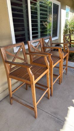 6 wooden chairs