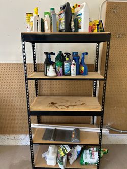 Black Metal Garage Storage Shelving Unit