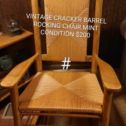 Vintage Cracker Barrel Rocking Chair