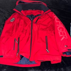 Red XL Tommy Hilfiger All-Weather System Jacket 