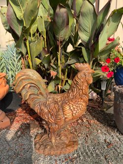 Rooster Statue Concrete