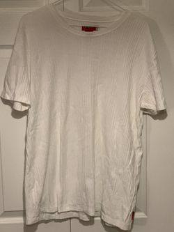 Guess Ribbed White T-shirt XXL