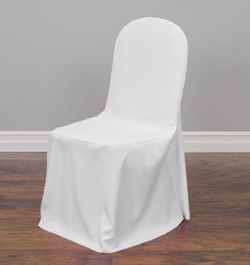 Polyester Banquet Chair Cover White