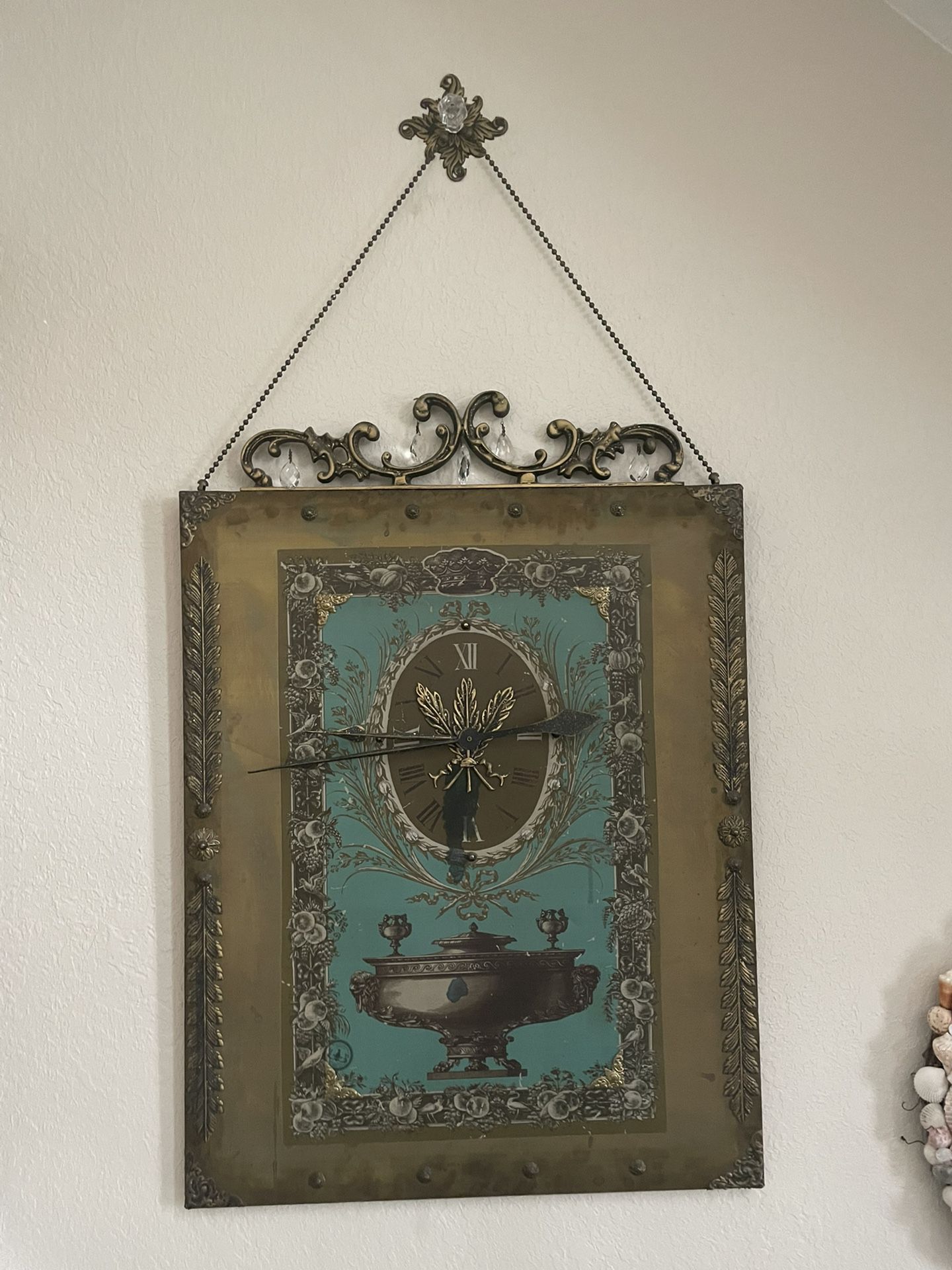 Antique Silk Screen clock 