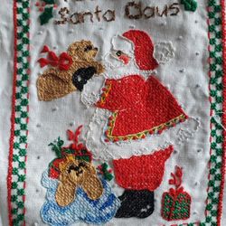 Vtg Daisy Kingdom I BELIEVE in Santa  Stitched