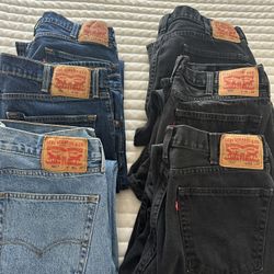 Men’s Levi Strauss 505 Jeans 6 Pairs