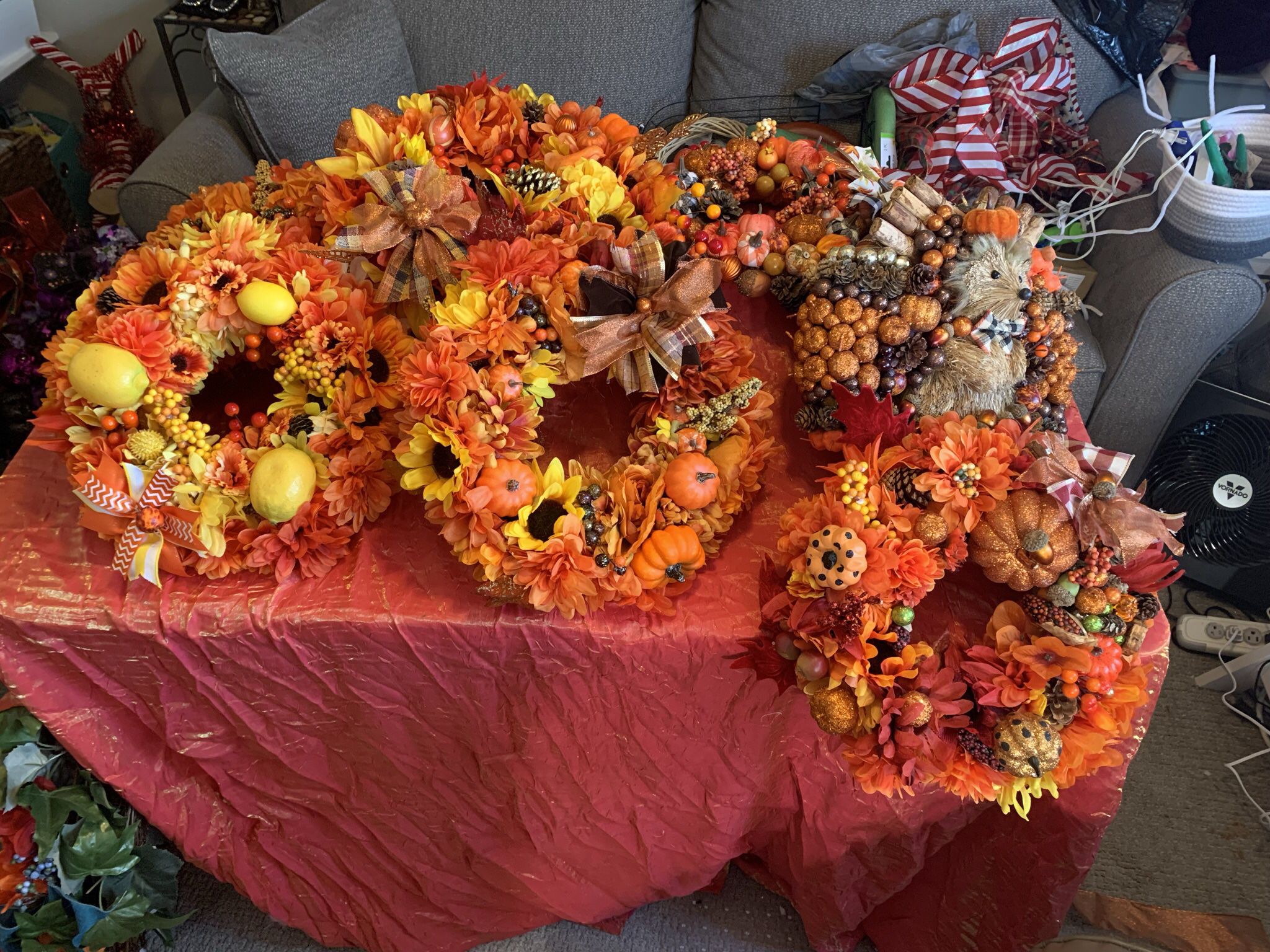 Medium Fall Wreaths  Most Are 16”   