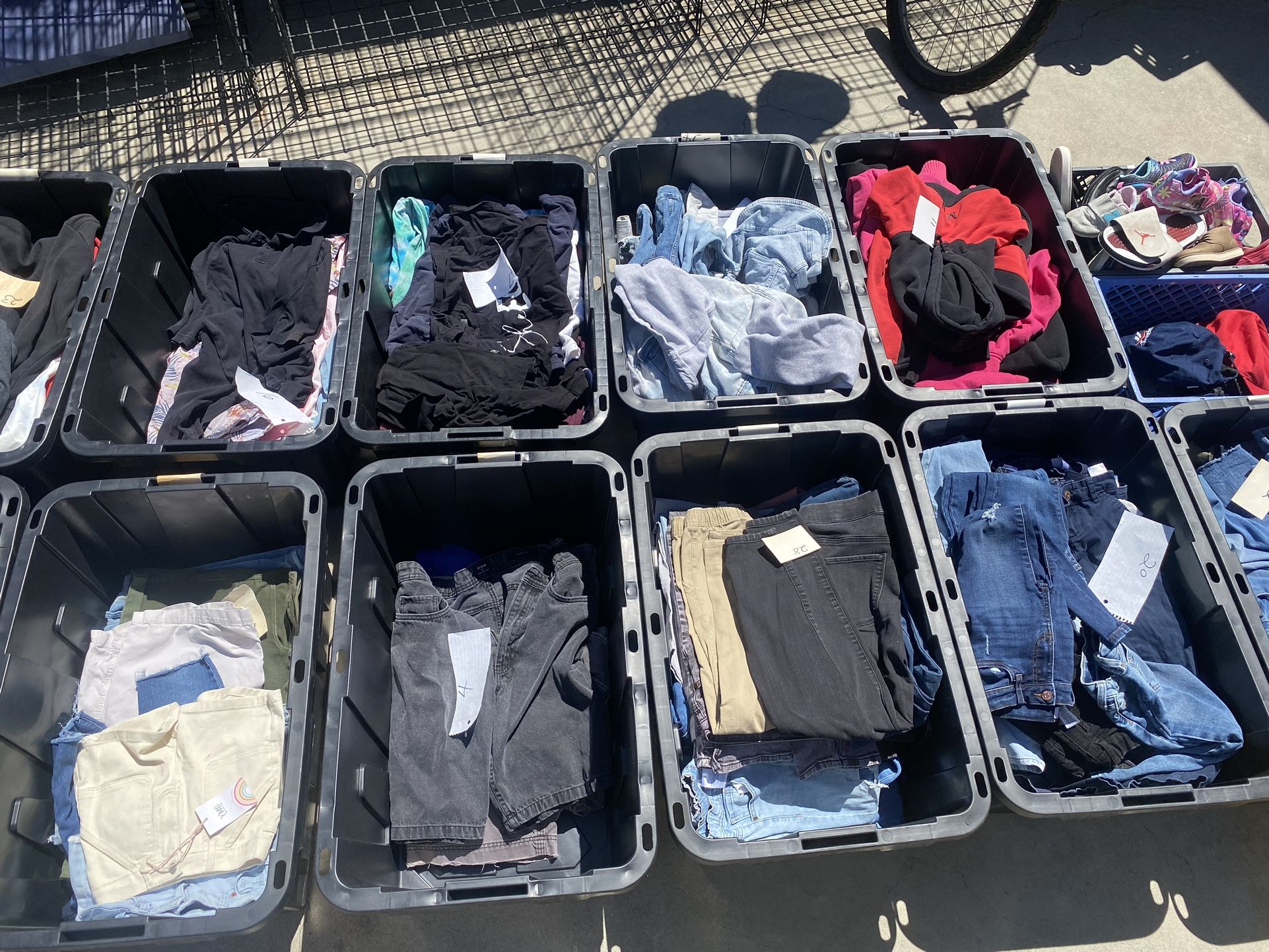Massive Clothing Lot Jeans Shoes Hoodies Shorts 50 Cents Each Piece