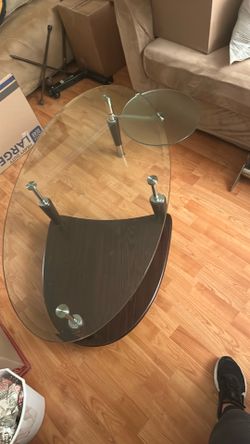 Glass coffee table
