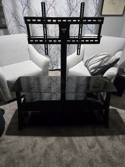 Black TV stand mount