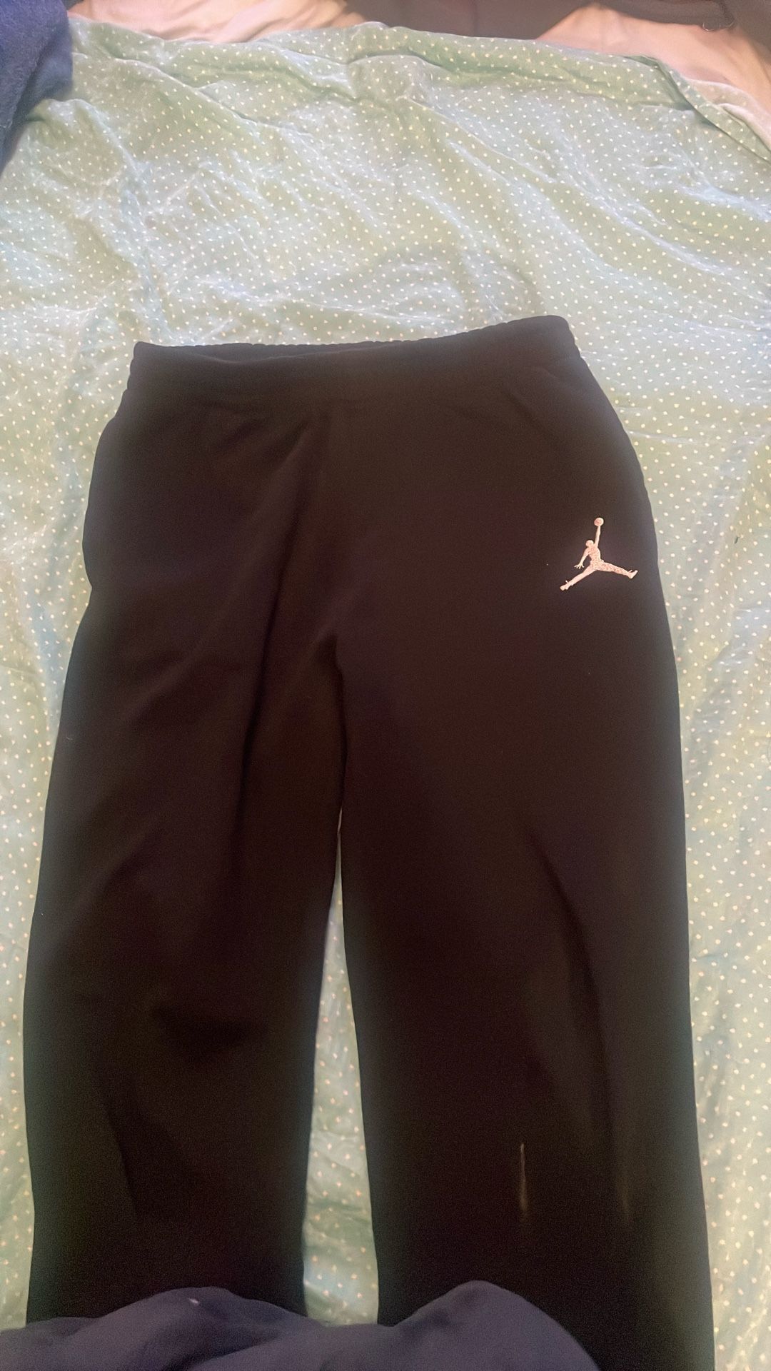 black jordan sweatpants size small