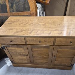 Vintage Ethan Allen Heirloom Nutmeg Maple 3 Drawer 3 cabinet storage dresser
