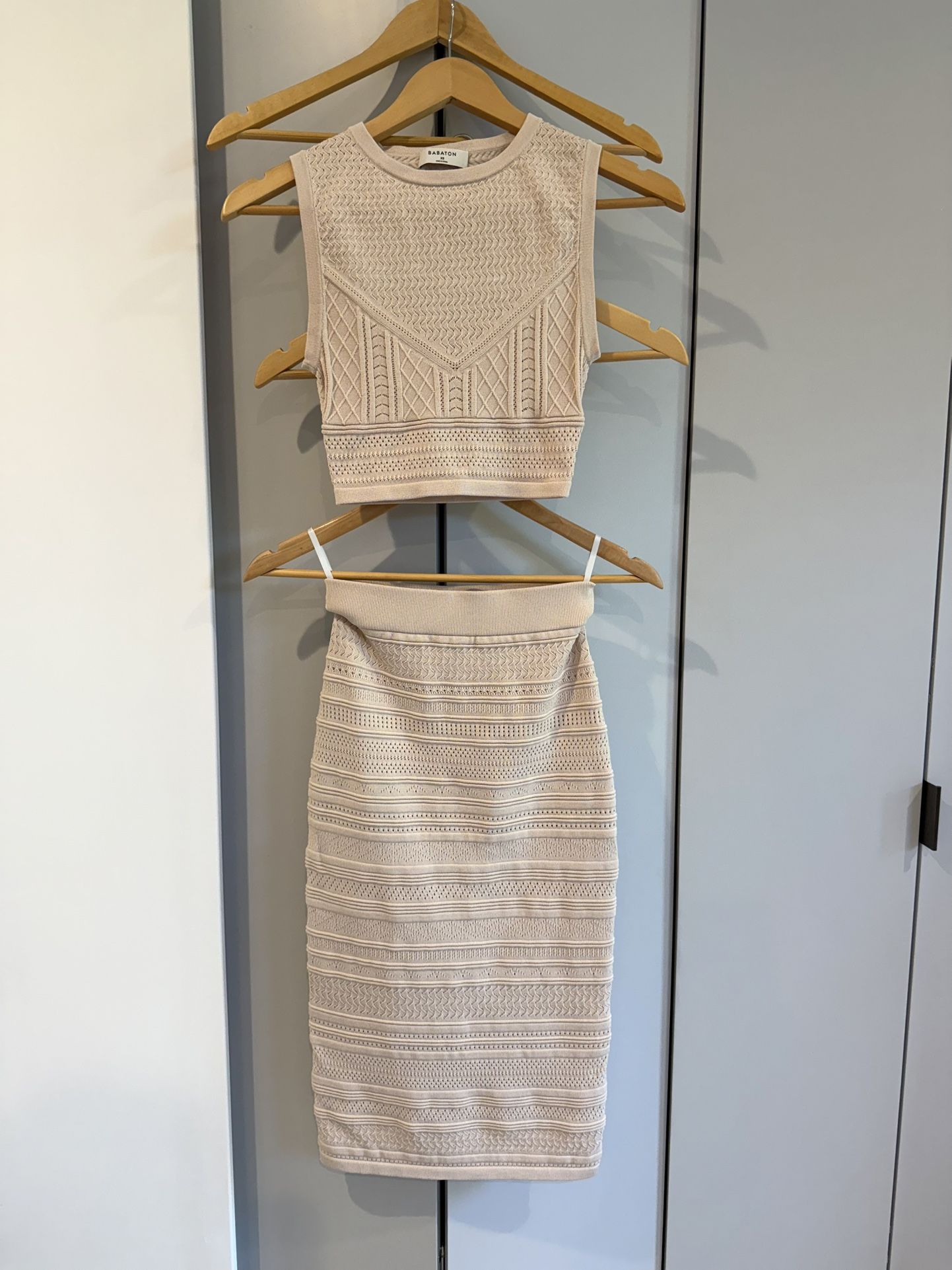 Aritzia Babaton Pointelle Knit Set, Size XS