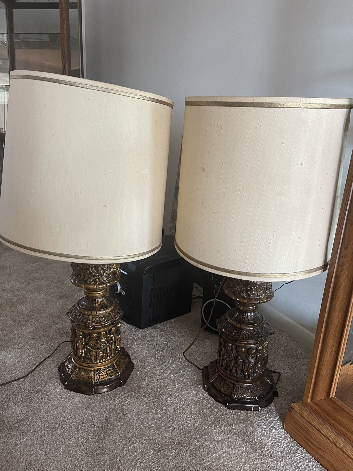Vintage Carved Lamps 