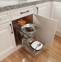 Pull out drawer cabinet self organizer