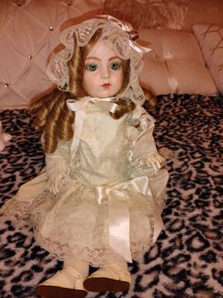 Antique-Style Porcelain Bisque Girl Doll